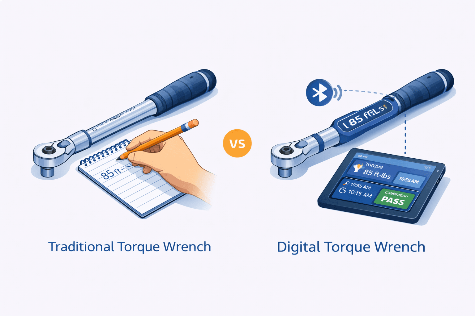 Side-by-side comparison of traditional vs protocol-driven torque verification